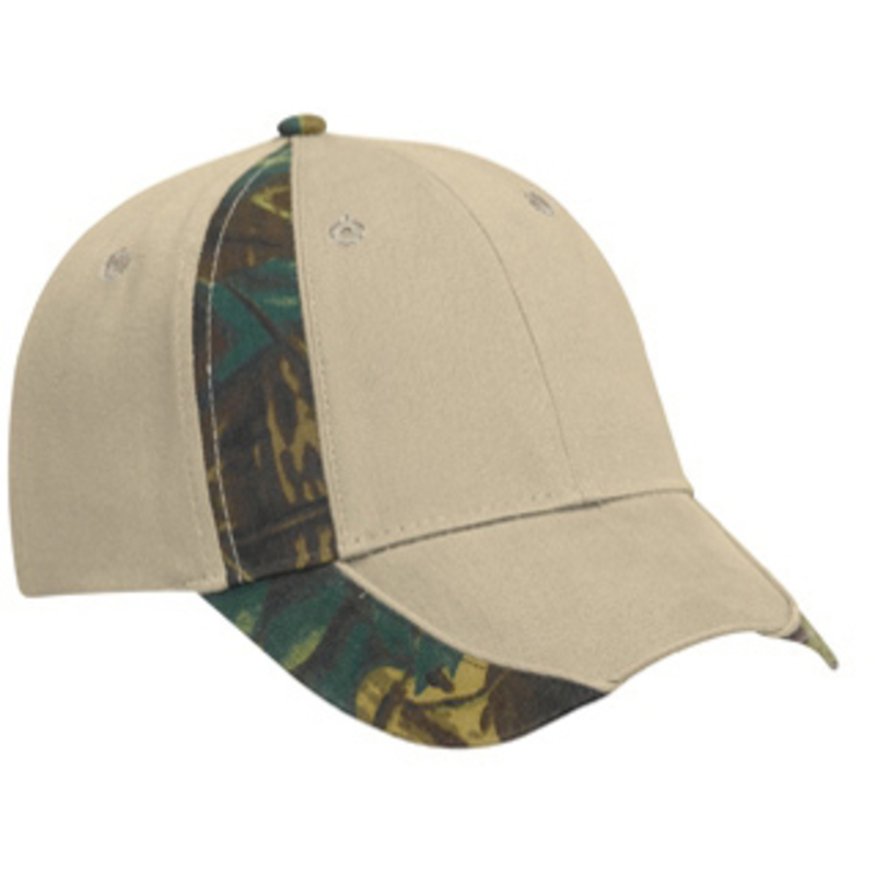 Otto Camouflage Piping Design Brushed Cotton Twill Low Profile Style Caps