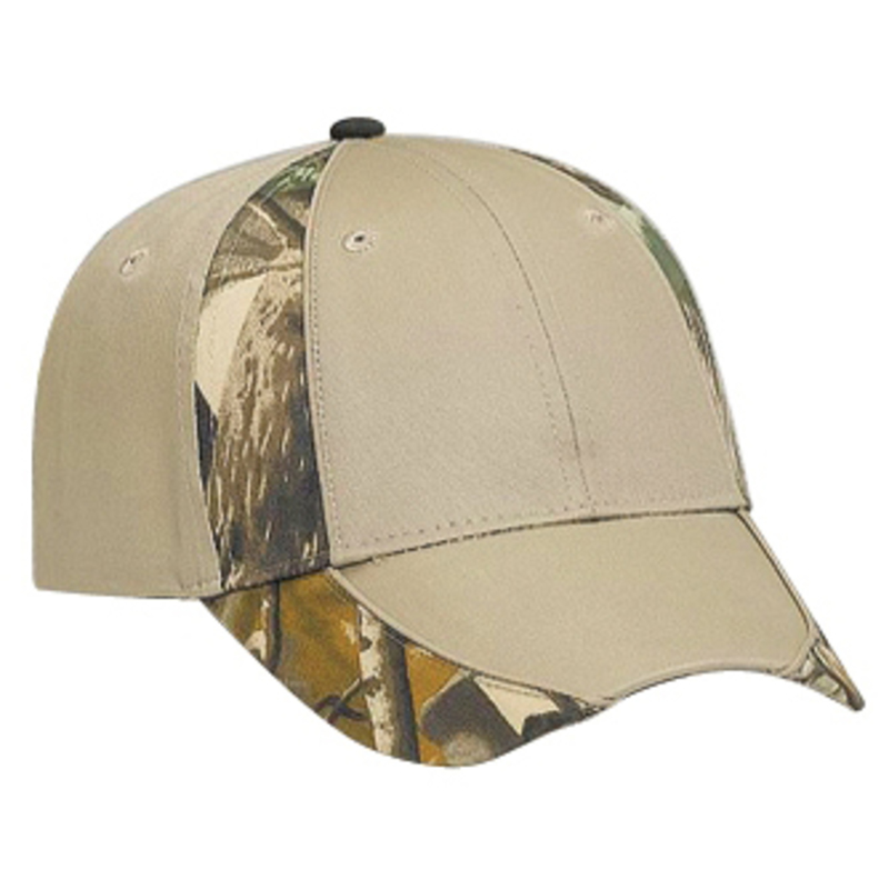 Otto Camouflage Piping Design Brushed Cotton Twill Low Profile Style Caps