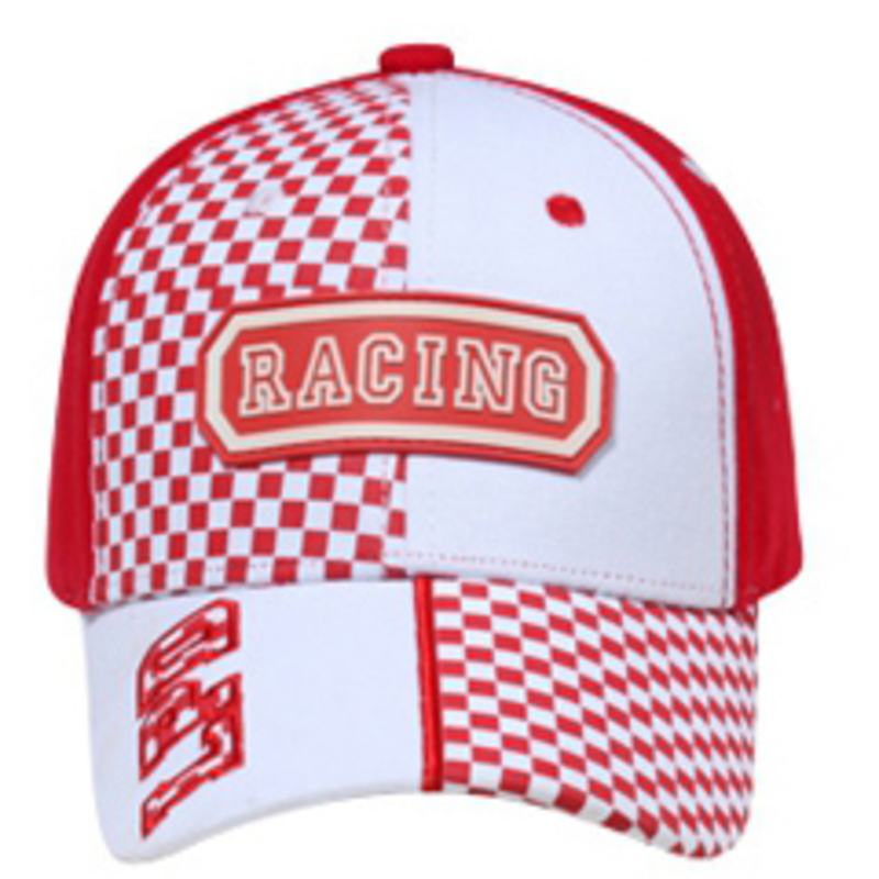 Otto Racing Rubber Patch Checkered Panels Caps