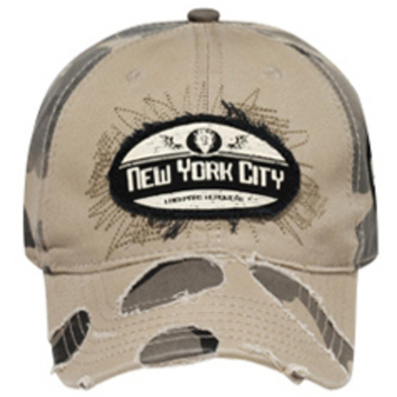 Otto New York City Patch Distressed Visor Caps