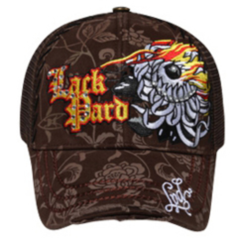 Otto Lackpard Flaming Eye Design Mesh Back Caps