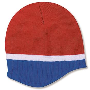 Otto Acrylic Knit Beanie With Trim And Fleece Lining