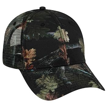 OTTO Camouflage Superior Polyester Twill Six Panel Low Profile Mesh Back Trucker Hat