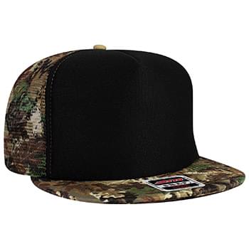 Otto Polyester Foam Front Camouflage Flat Visor High Crown Golf Style Mesh Back Caps