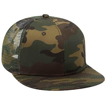 Otto Camouflage Cotton Twill Flat Visor Pro Style Mesh Back Caps