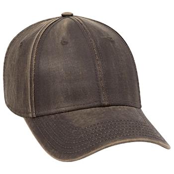 OTTO Garment Washed PU Coated Cotton Canvas Six Panel Low Profile Dad Hat