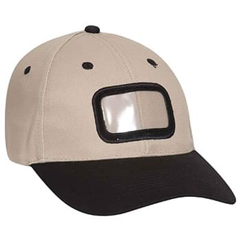 Otto Brushed Cotton Twill Non-Illuminated Frame Caps Classic Low Profile Style Caps Rectangle